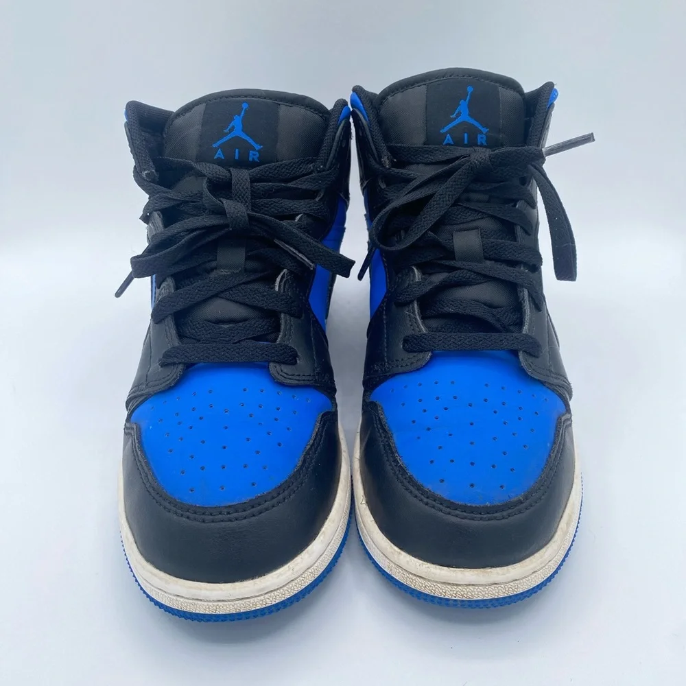 Nike Air Jordan 1 High Top Basketball Shoes Blue DQ8423-042 Youth Size 6.5Y - Picture 4 of 10
